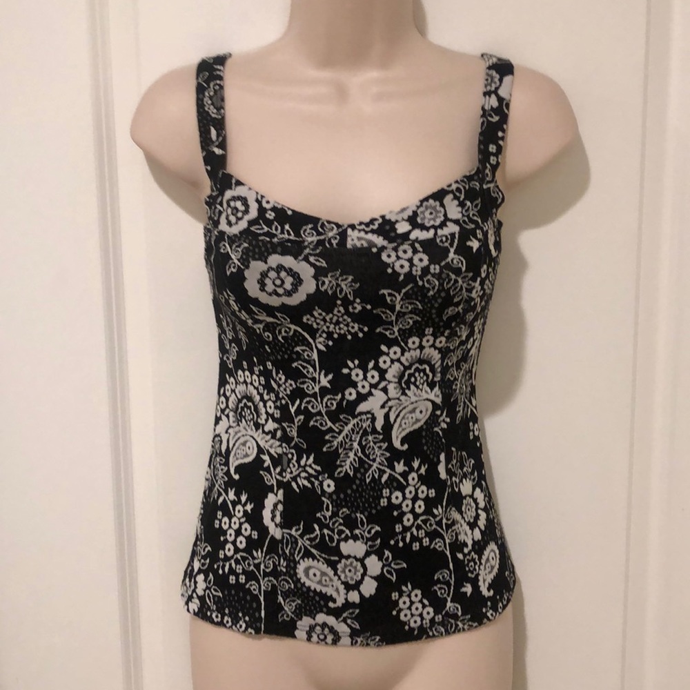 WHBM brocade knit top Sz SMALL